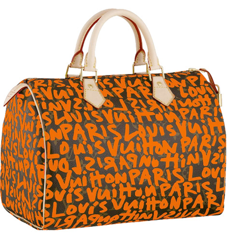 Louis Vuitton by Marc Jacobs Pink Speedy 30 Graffiti Bag